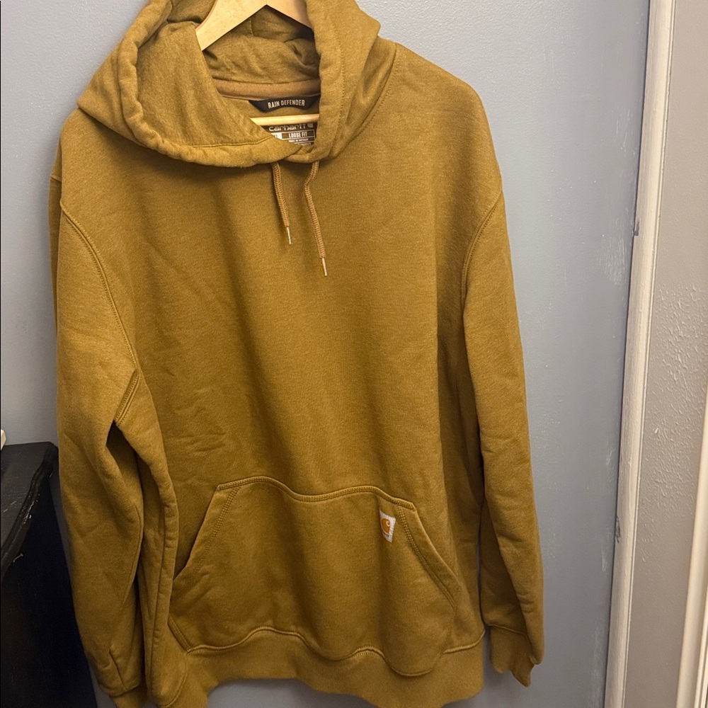 Carhartt Rain Defender Hoodie in Olive Brown